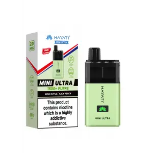 Sour Apple / Juicy Peach Hayati Mini Ultra Disposable Vape